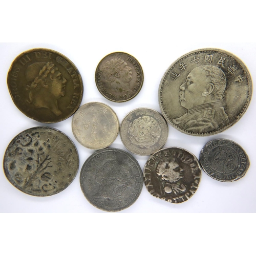 3087 - Collection of evasion / plated bronze and silver coins. P&P Group 1 (£14+VAT for the first lot and £... 