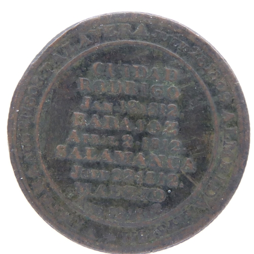 3092 - 1812 Salamanca; Duke of Wellington Half Penny Token. P&P Group 1 (£14+VAT for the first lot and £1+V... 