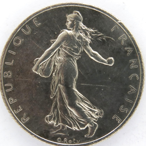 3102 - 1917 silver French 2 Francs - Liberty verso. P&P Group 1 (£14+VAT for the first lot and £1+VAT for s... 