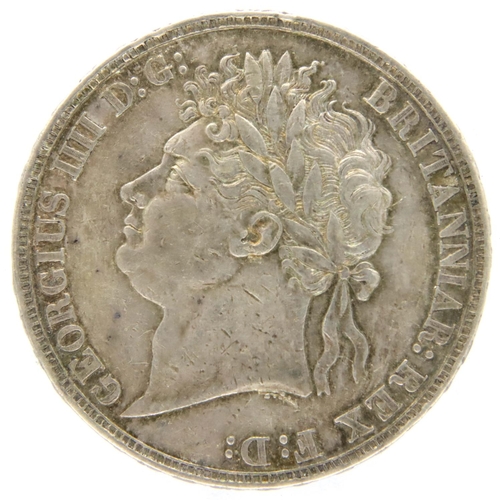 3110 - 1821 silver Crown of George IV (SECUNDO). P&P Group 1 (£14+VAT for the first lot and £1+VAT for subs... 