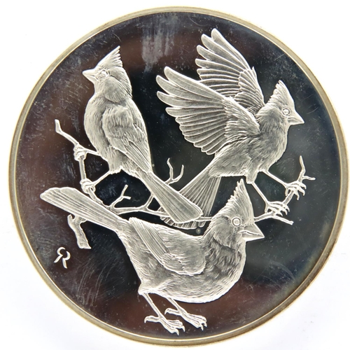 3134 - 1972 Cardinal 925 silver medallion, encapsulated. P&P Group 1 (£14+VAT for the first lot and £1+VAT ... 