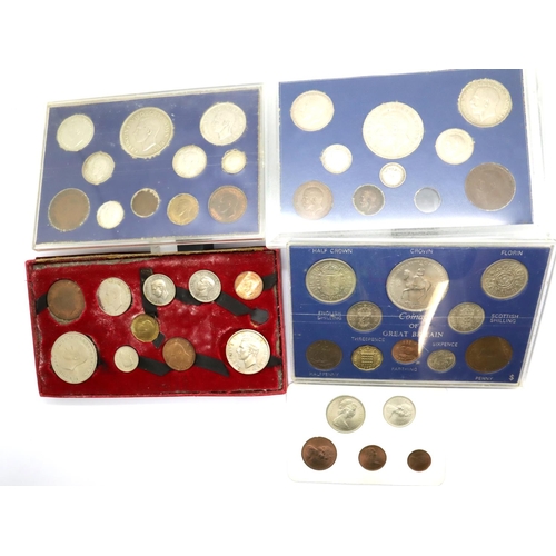 3137 - Five coin sets of George V, George VI and Elizabeth II. P&P Group 2 (£18+VAT for the first lot and £... 