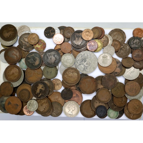 3145 - Collection of mixed UK coins; Queen Victoria - Elizabeth II. P&P Group 1 (£14+VAT for the first lot ... 