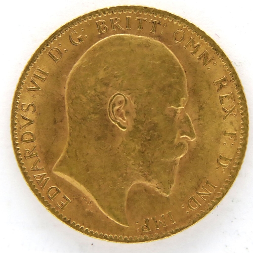 3174 - 1903 gold sovereign of Edward VII. P&P Group 1 (£14+VAT for the first lot and £1+VAT for subsequent ... 