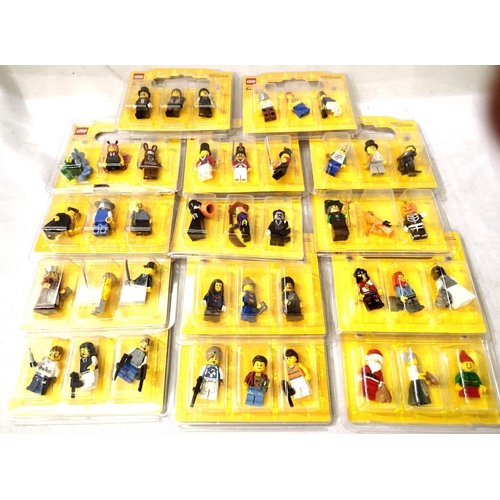 2196 - Fourteen packets of Lego figures. P&P Group 3 (£25+VAT for the first lot and £5+VAT for subsequent l... 