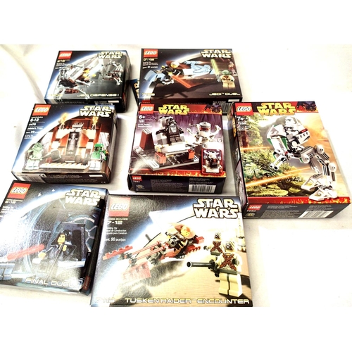 2197 - Seven Lego Star Wars kits, built and disassembled, contents appear complete. P&P Group 3 (£25+VAT fo... 