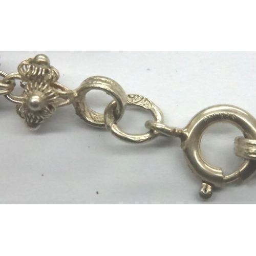 108 - Boxed 925 silver ornate necklace, L: 50 cm. P&P Group 1 (£14+VAT for the first lot and £1+VAT for su... 