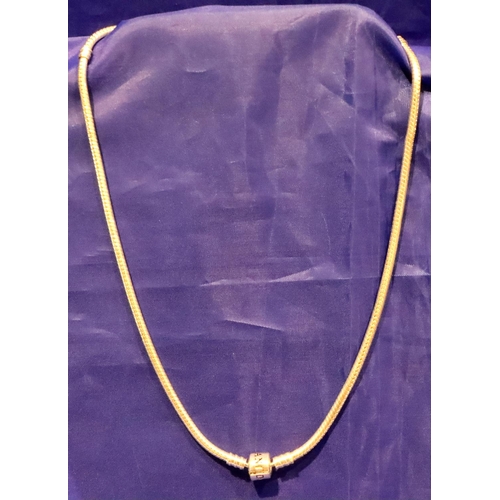 110 - Boxed Pandora snake chain necklace. P&P Group 1 (£14+VAT for the first lot and £1+VAT for subsequent... 