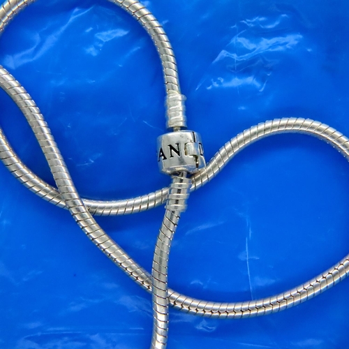 110 - Boxed Pandora snake chain necklace. P&P Group 1 (£14+VAT for the first lot and £1+VAT for subsequent... 