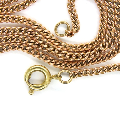 59 - 9ct rose gold neck chain, L: 45 cm, 4.0g. P&P Group 1 (£14+VAT for the first lot and £1+VAT for subs... 