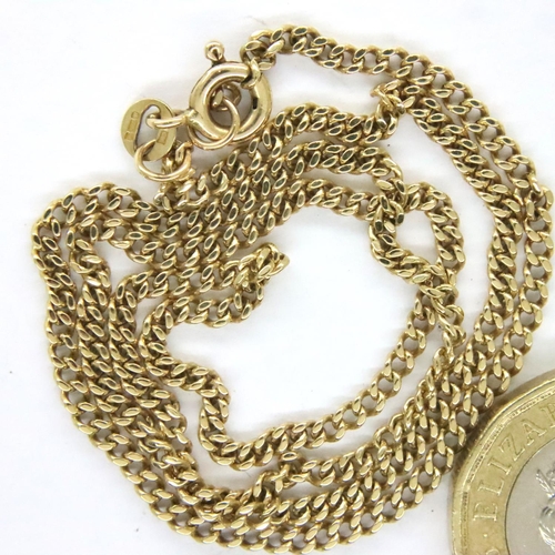 62 - 9ct gold neck chain, L: 45 cm, 4.8g. P&P Group 1 (£14+VAT for the first lot and £1+VAT for subsequen... 