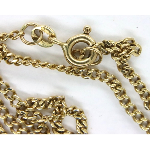 62 - 9ct gold neck chain, L: 45 cm, 4.8g. P&P Group 1 (£14+VAT for the first lot and £1+VAT for subsequen... 