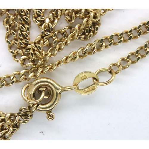 62 - 9ct gold neck chain, L: 45 cm, 4.8g. P&P Group 1 (£14+VAT for the first lot and £1+VAT for subsequen... 