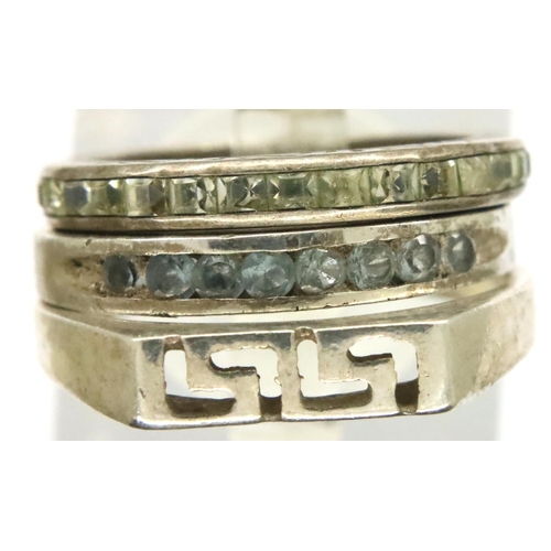 72 - Six assorted 925 silver rings, various sizes. P&P Group 1 (£14+VAT for the first lot and £1+VAT for ... 