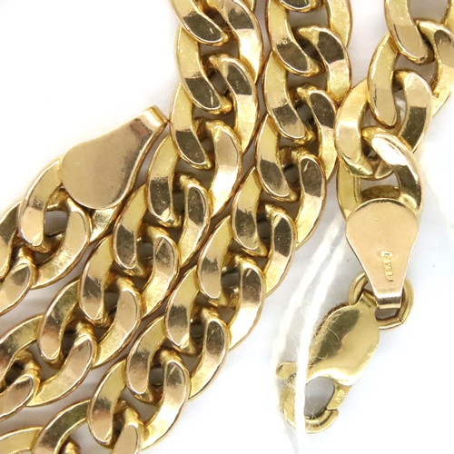 73 - 9ct gold curb link neck chain, L: 31 cm, 10.3g. P&P Group 1 (£14+VAT for the first lot and £1+VAT fo... 