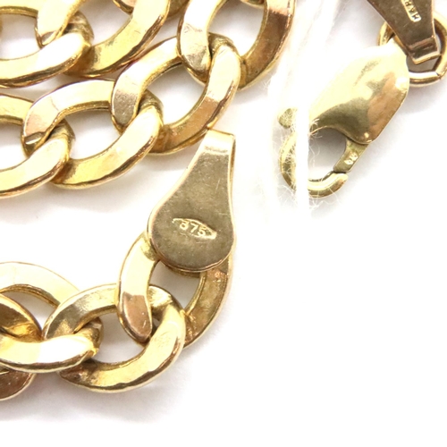 73 - 9ct gold curb link neck chain, L: 31 cm, 10.3g. P&P Group 1 (£14+VAT for the first lot and £1+VAT fo... 