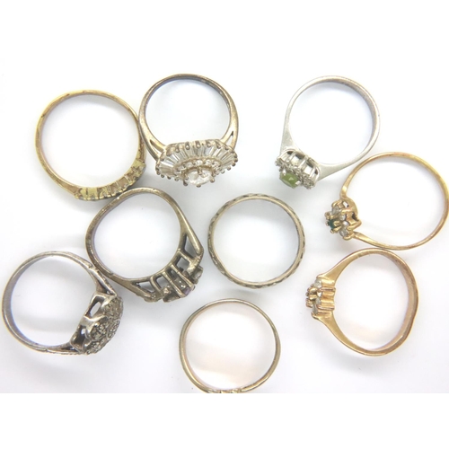 90 - Collection of silver and other dress rings, various sizes. P&P Group 1 (£14+VAT for the first lot an... 