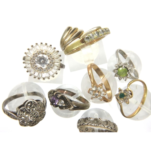 90 - Collection of silver and other dress rings, various sizes. P&P Group 1 (£14+VAT for the first lot an... 