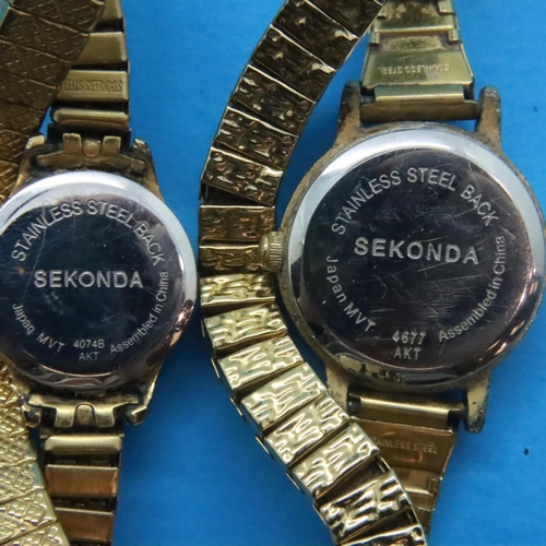 118 - Two ladies Sekonda cocktail wristwatches. P&P Group 1 (£14+VAT for the first lot and £1+VAT for subs... 