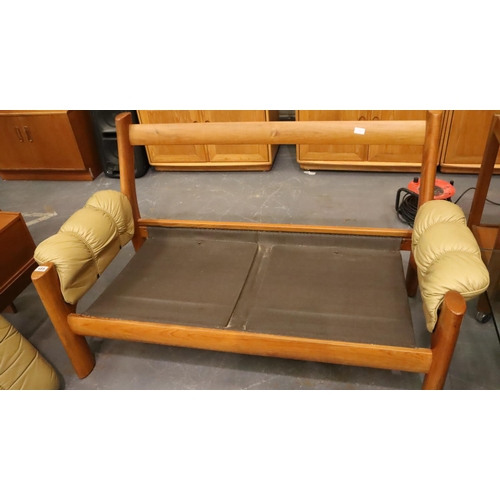 485 - Ekornes Stressless Montana two seat sofa with biscotti leather, 150 x 94 x 86 cm H. Not available fo... 