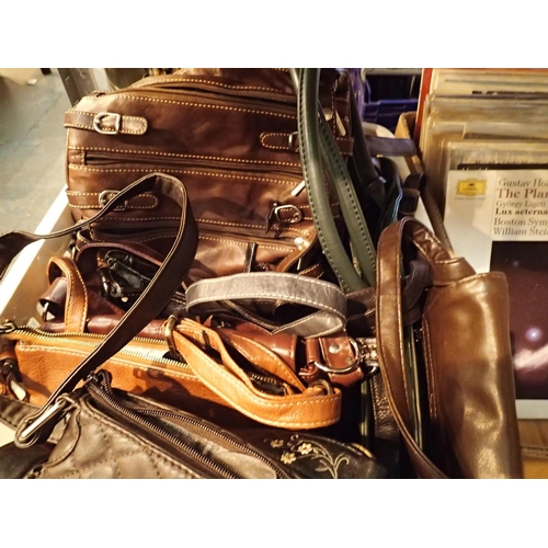 1246 - Approximately seventeen handbags/shoulder bags. Not available for in-house P&P, contact Paul O'Hea a... 