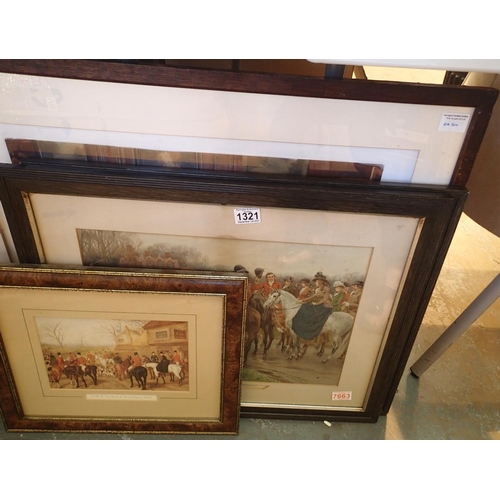 1321 - Three framed and glazed prints including Winters Morning and Winters Eve. Not available for in-house... 