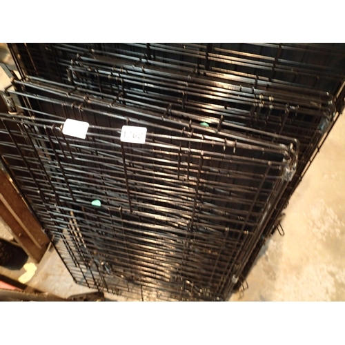 1768 - Two metal folding animal crates. 77 x 55 x 47 cm. Not available for in-house P&P, contact Paul O'Hea... 