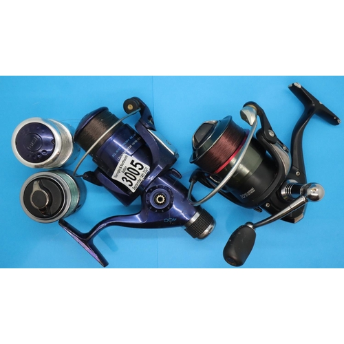 Two fishing reels Preston Innovations Inception 3000 and an Electron Blue  400 (missing winding arm)