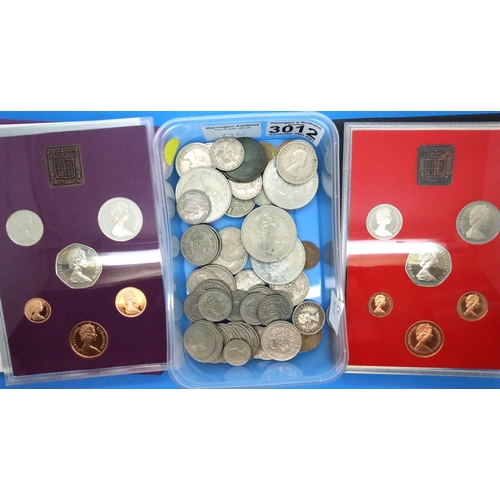 3012 - Assorted coins 1980-1981, and Great Britain sets in folders. P&P Group 3 (£25+VAT for the first lot ... 