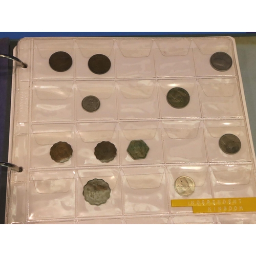 3030 - Coins of Morocco, Palestine, Libya, Qatar and Dubai, housed in a part-filled album, including some s... 