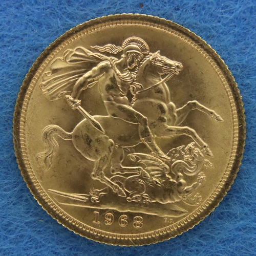 3196 - 1968 sovereign of Elizabeth II, our grade nEF. P&P Group 1 (£14+VAT for the first lot and £1+VAT for... 