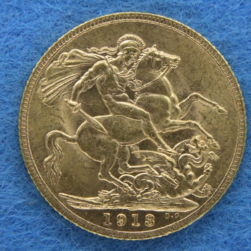 3197 - 1913 sovereign of George V, our grade gEF. P&P Group 1 (£14+VAT for the first lot and £1+VAT for sub... 