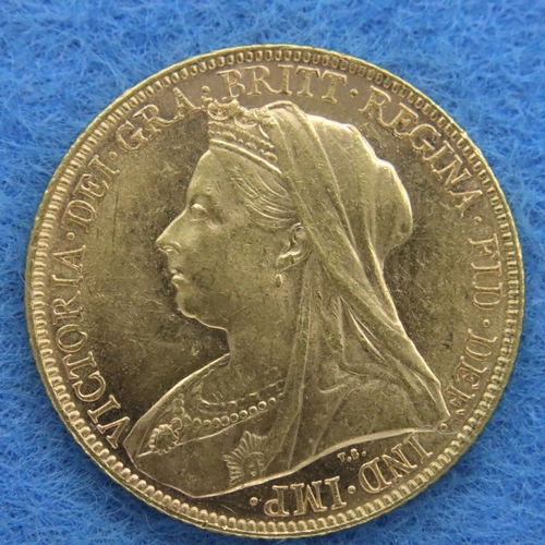 3198 - 1898 sovereign of Queen Victoria, our grade EF. P&P Group 1 (£14+VAT for the first lot and £1+VAT fo... 