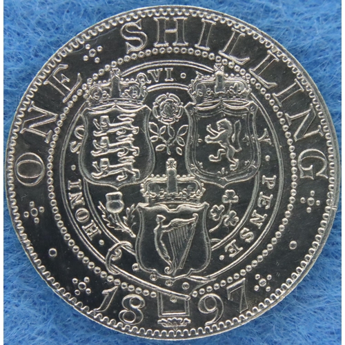 3061 - 1897 silver shilling of Queen Victoria (widow head). P&P Group 1 (£14+VAT for the first lot and £1+V... 