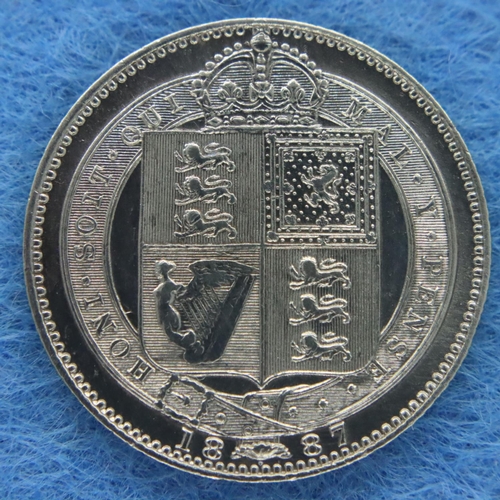 3065 - 1887 silver shilling of Queen Victoria. P&P Group 1 (£14+VAT for the first lot and £1+VAT for subseq... 