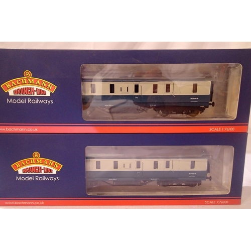 2065 - Two Bachmann 34-332 full brake coach, blue/grey, in excellent condition, boxed. P&P Group 1 (£14+VAT... 