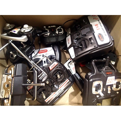 2069 - Selection of radio controlled hand sets to include a Syma 2.4G example. P&P Group 2 (£18+VAT for the... 