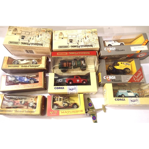 2075 - Eleven mixed boxed diecast vehicles and Tomka a Hurricane. P&P Group 2 (£18+VAT for the first lot an... 