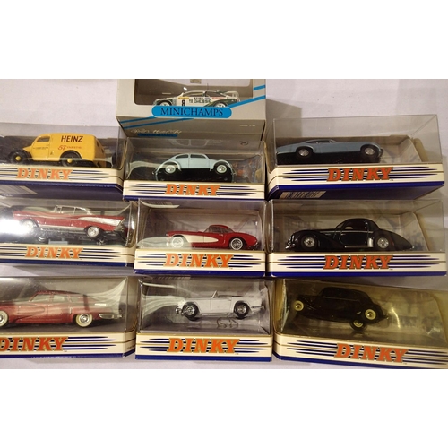 2077 - Ten vintage boxed Dinky cars. P&P Group 2 (£18+VAT for the first lot and £3+VAT for subsequent lots)