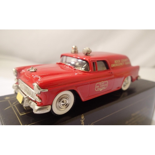 2091 - Brooklin Models 1/43 scale diecast 1955 Chevrolet Fire Marshals Truck Rock County, in very near mint... 