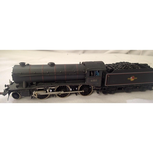 2120 - Hornby 2.6.0. and tender 61811 (renumbered), BR Black, Late Crest, DCC fitted no. 11, in very good c... 