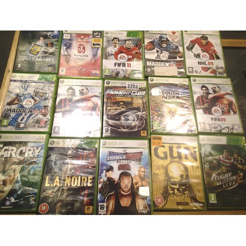 2202 - Microsoft XBox and XBox 360 games, some lacking manuals (15). P&P Group 3 (£25+VAT for the first lot... 