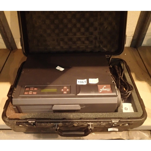 1061 - nView nFinity projector, cased with remote and and spare lamp. Not available for in-house P&P, conta... 