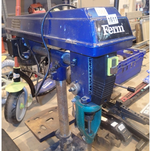 1611 - Ferm FRTD-13/350 five speed 230v pillar drill. Not available for in-house P&P, contact Paul O'Hea at... 