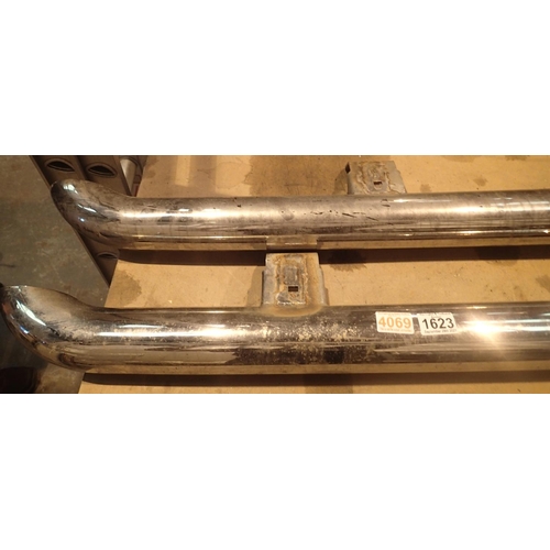 1623 - Two VW chrome running side bars. Not available for in-house P&P, contact Paul O'Hea at Mailboxes on ... 