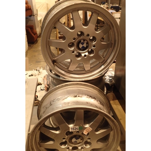 1626 - Set of four BMW alloy wheels D: 41.5cm. Not available for in-house P&P, contact Paul O'Hea at Mailbo... 