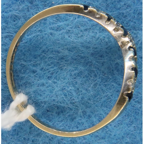 66 - 9ct gold stone set wishbone ring, size K/L, 1.2g. P&P Group 1 (£14+VAT for the first lot and £1+VAT ... 