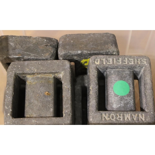 3075 - Eight 1.75kg diving belt weights. Not available for in-house P&P, contact Paul O'Hea at Mailboxes on... 