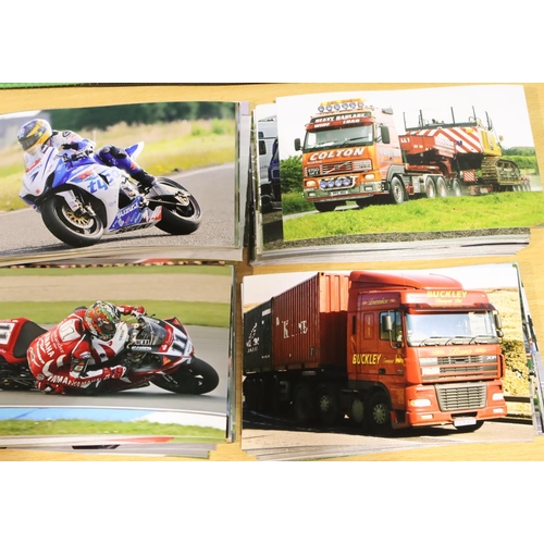 3093 - 200 printed photographs of trucks, track cars and others. P&P Group 1 (£14+VAT for the first lot and... 