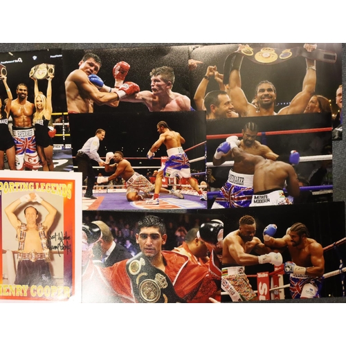 3101 - Boxing Interest: Henry Cooper pen signed publicity shot, together with further stills of Boxing cham... 